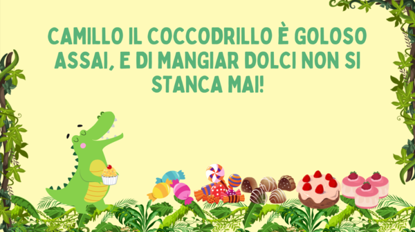 Power point: la storia di Camillo, il coccodrillo mangione (maggiore, minore e uguale)