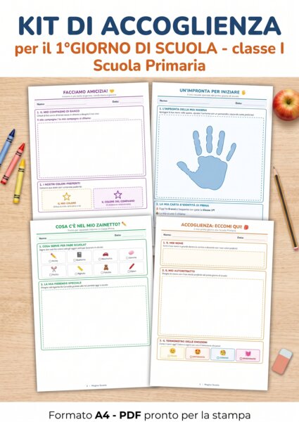 KIT DI ACCOGLIENZA per il 1° giorno di Scuola - classe I Scuola Primaria