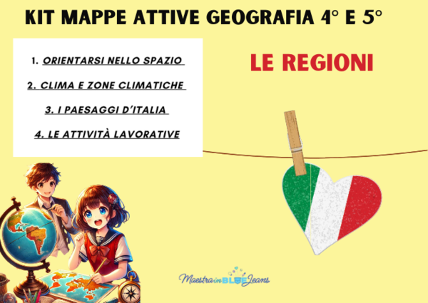KIT MAPPE ATTIVE GEOGRAFIA CLASSE 4 e 5