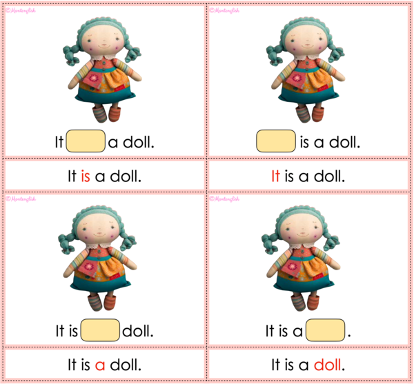 It is VS They are - fill in the gaps cards