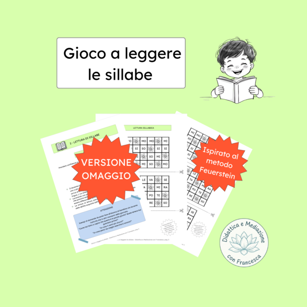 GRATIS: Gioco a leggere le sillabe - Anteprima "Missione lettura" ispirata al Metodo Feuerstein
