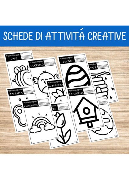 🎨 Schede creative – Collage a quadratini