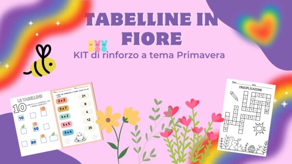 Tabelline in fiore a Primavera