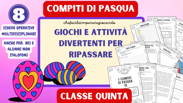 COMPITI DI PASQUA - CLASSE QUINTA