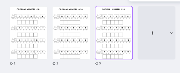 ORDINA I NUMERI - SCHEDE DI MATEMATICA DA 1 A 20