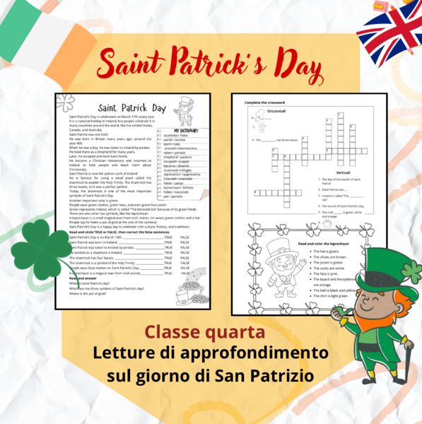 Saint Patrick's Day - lettura di approfondimento in inglese ed esercizi