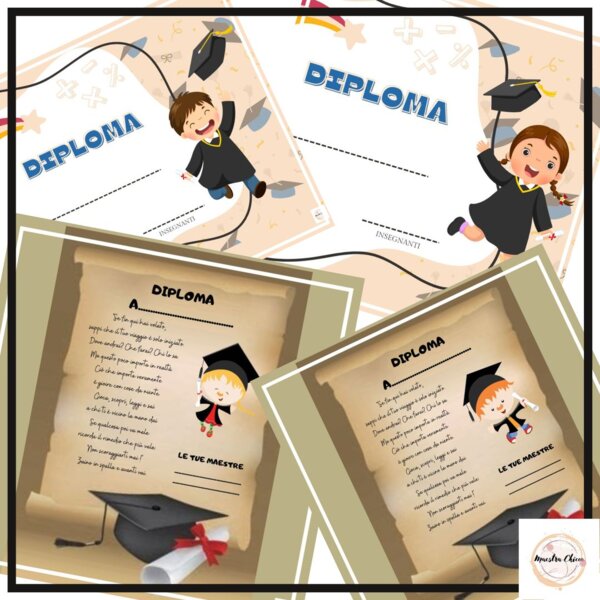 DIPLOMI DI FINE PERCORSO SCOLASTICO: SCUOLA INFANZIA