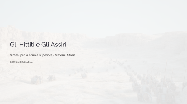 Hittiti e Assiri: Lezione Completa con Mappa e Verifica (PPTX Modificabile)