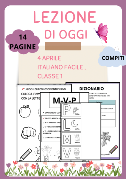 LEZIONE DI OGGI,ITALIANO FACILE I