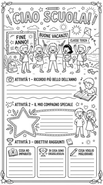Attività di fine anno: terza, quarta e quinta