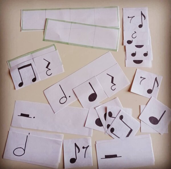 Tessere delle figure musicali (puzzle ritmico musicale)