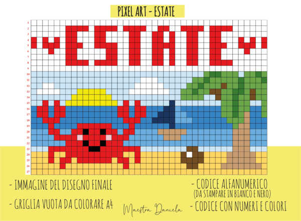 PIXEL ART ESTATE – STAGIONI – FINE ANNO SCOLASTICO – 21 GIUGNO