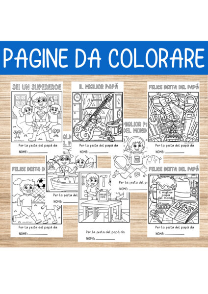 💛 Pagine da Colorare per Dire “Auguri Papà!”