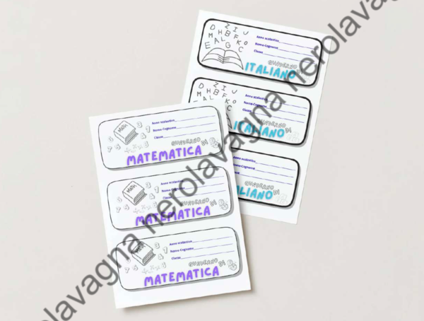 Stickers etichette materie