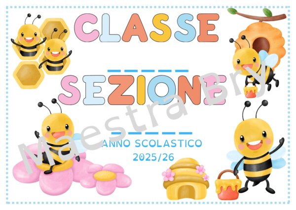 CARTELLINO CLASSE E SEZIONE A TEMA APE