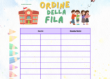 Ordine della Fila – Cartellone stampabile per la classe