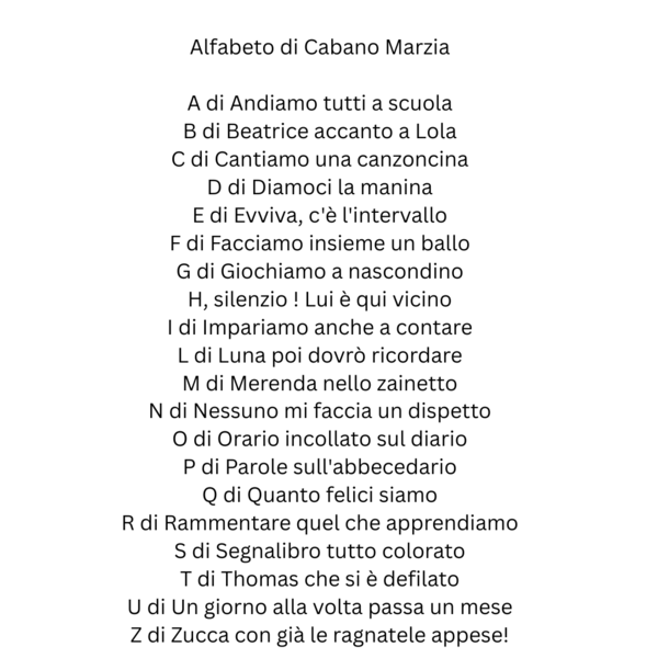 Alfabeto di Cabano Marzia