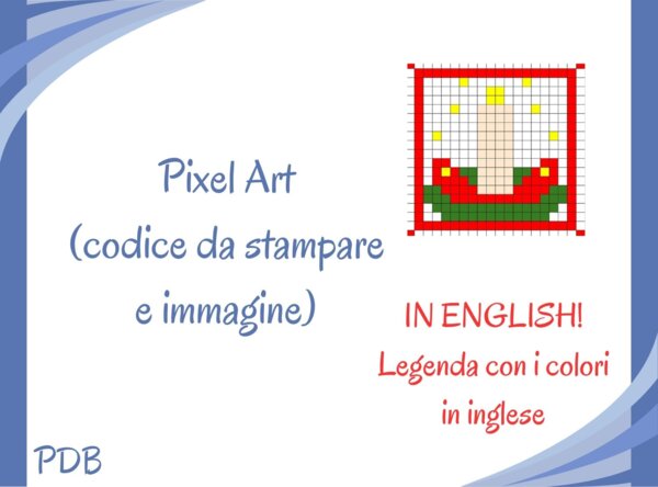 Pixel Art (Coding unplugged) – Winter Candle (in english!)