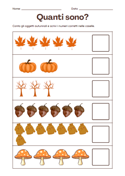 Schede didattiche Autunno