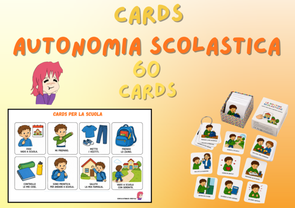 CARDS PER AUTONOMIA SCUOLASTICA : RIETRO A SCUOLA
