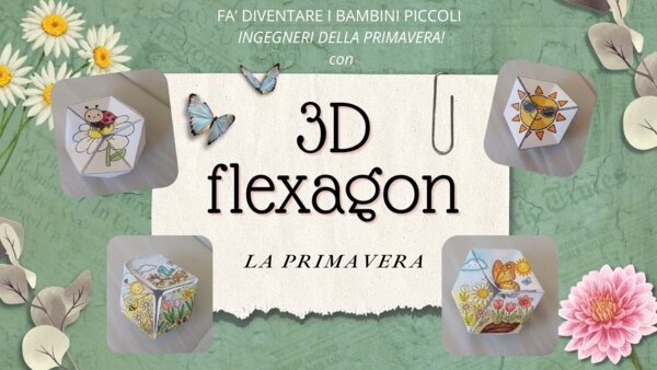 Esaflexagono di primavera: colora e costruisci la tua magia 3D!