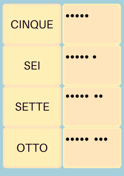 Memory analogico per la classe prima