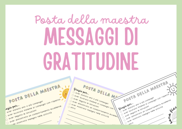 Posta della maestra - Messaggi di gratitudine e gentilezza