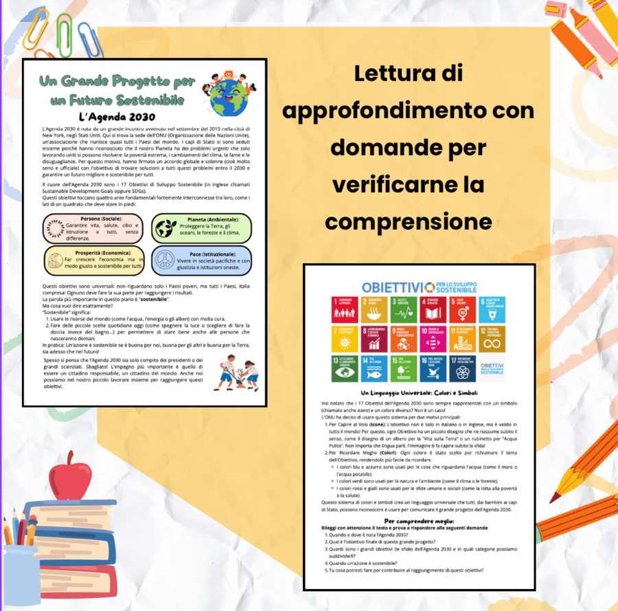 Agenda 2030 – Lettura, comprensione e attività sullo sviluppo sostenibile classi 4 e 5