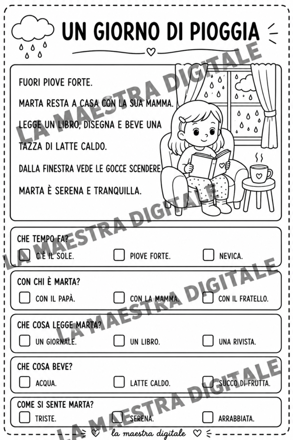 Comprensione del Testo: 10 Schede Pronte all’Uso – Classe Prima