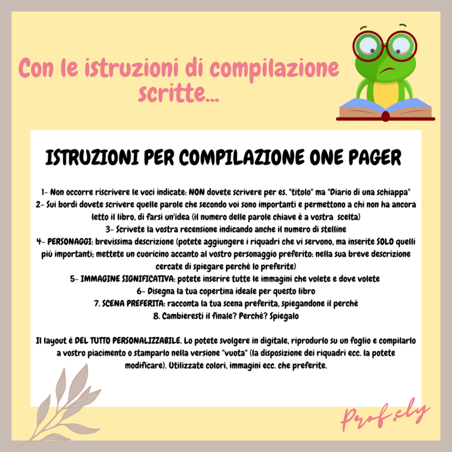 one-pager/scheda libro