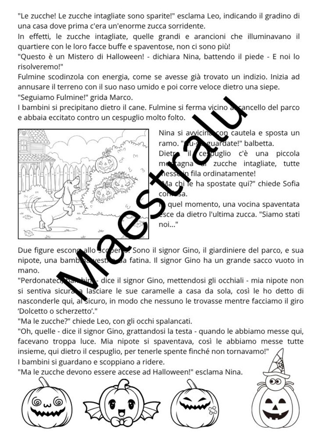 Attività di Halloween: il mistero delle zucche scomparse