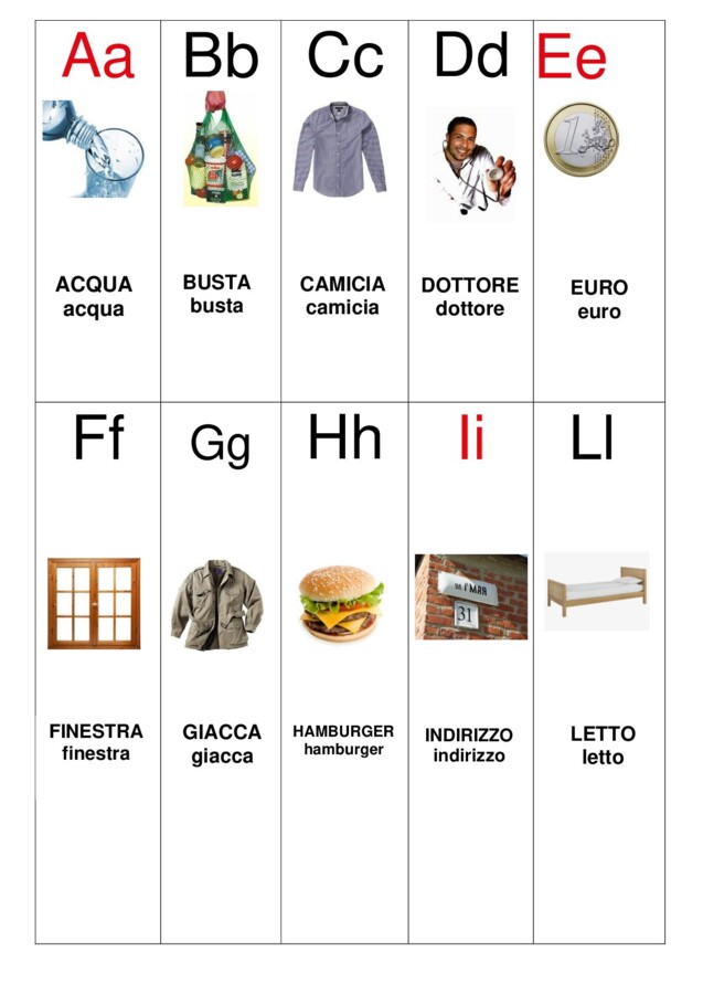 ALFABETIERE CON IMMAGINI