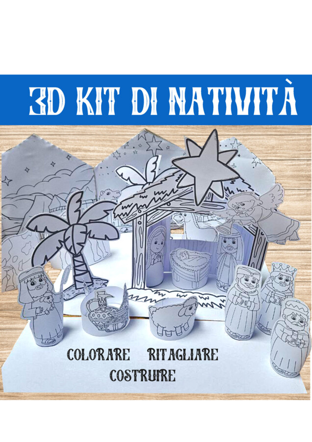 🎄 Presepe di Carta 3D – Un’attività didattica creativa per il Natale