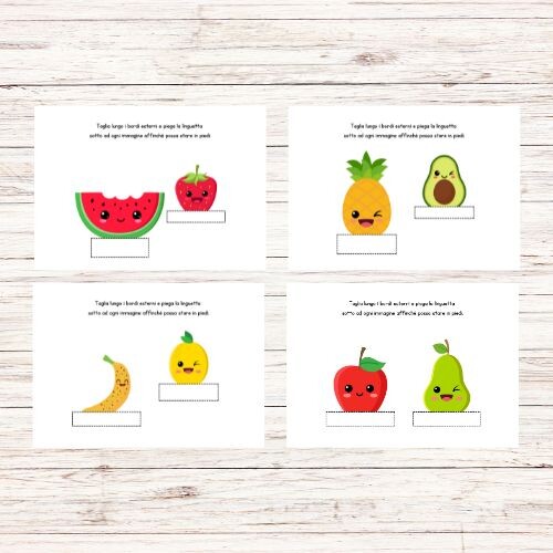 Frutta con cartellini