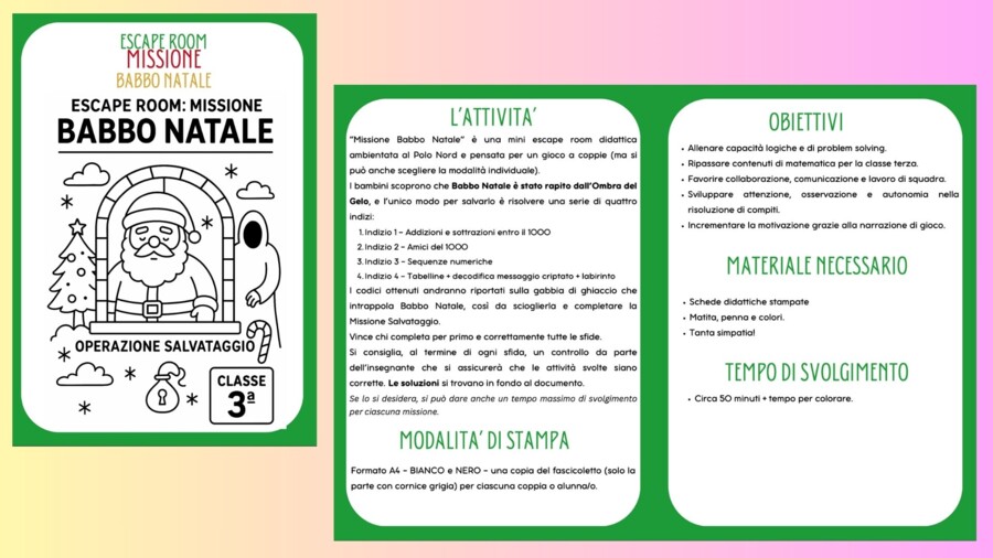 Escape matematica: Operazione Babbo Natale