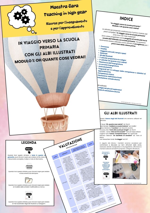Modulo 1 di "In viaggio verso la scuola primaria con gli albi illustrati": Oh quante cose vedrai!
