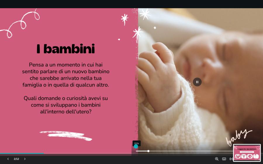 Presentazione apparato riproduttore - classe quinta