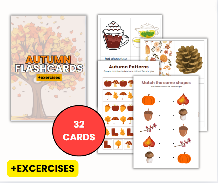 ENGLISH AUTUMN FLASHCARDS