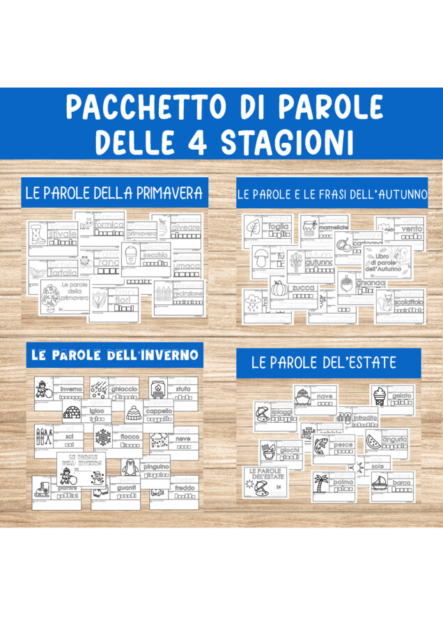 PACCHETTO DI PAROLE DELLE 4 STAGIONI