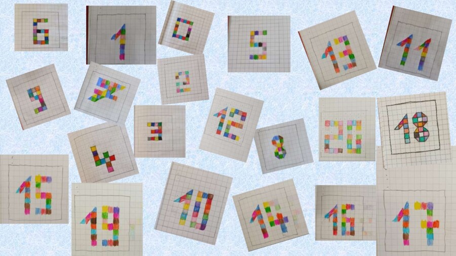 Codici per il coding dei numeri da 0 a 20