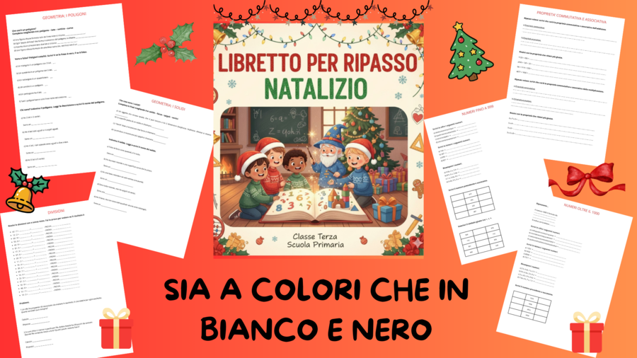 PROGRAMMA COMPLETO di matematica e geometria per la TERZA elementare