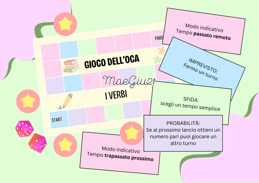 Gioco dell'oca con i verbi