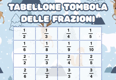 TOMBOLA DELLE FRAZIONI 25 CARTELLE