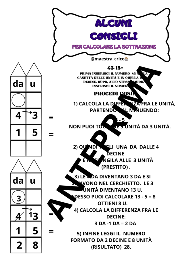 SOTTRAZIONI CON IL PRESTITO
