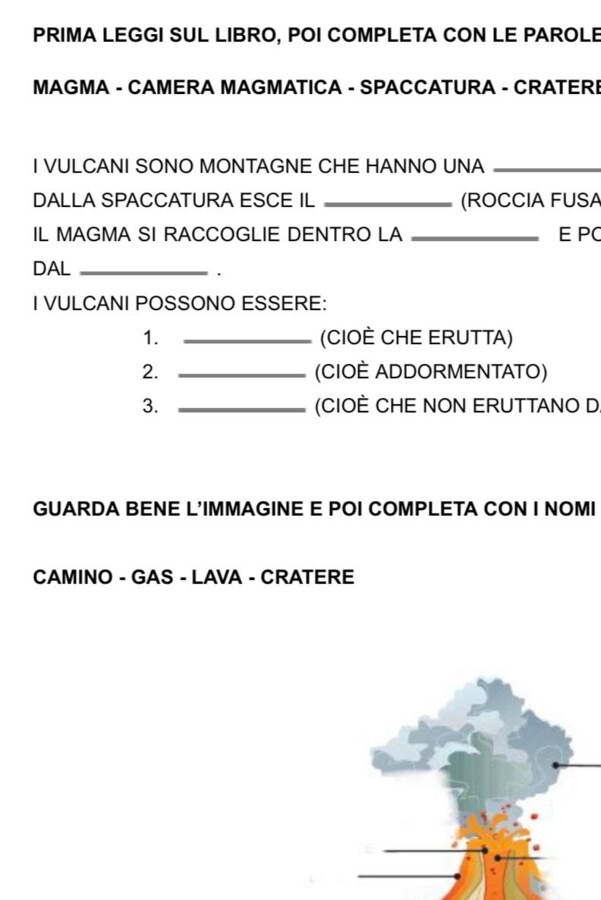 I VULCANI E I TERREMOTI