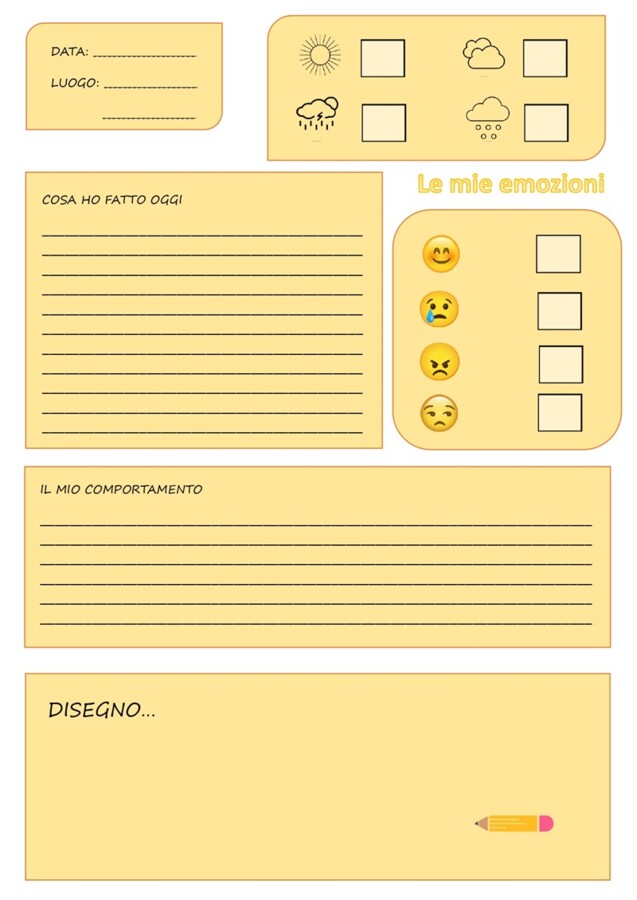 Diario di bordo - la mia giornata scolastica