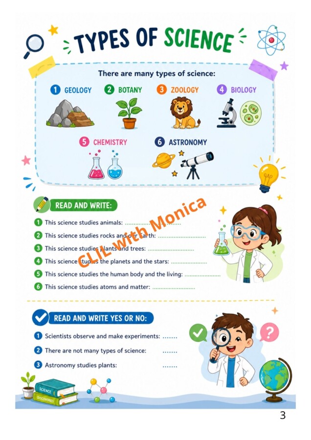 CLIL Science classe 3^
