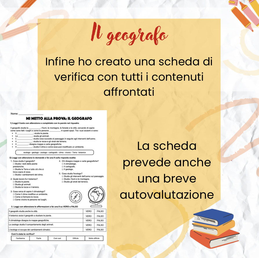 Il geografo - approfondimento, lapbook e attività di verifica