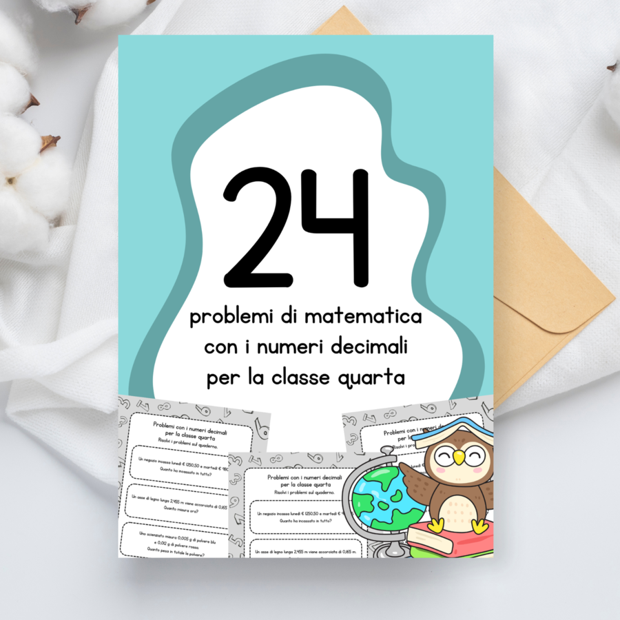 Problemi di matematica con i numeri decimali per la classe quarta