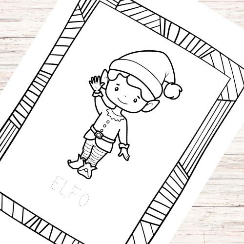 Disegni di Natale con parola da ripassare